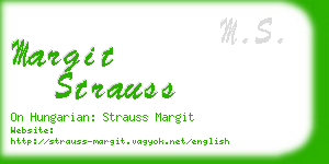 margit strauss business card